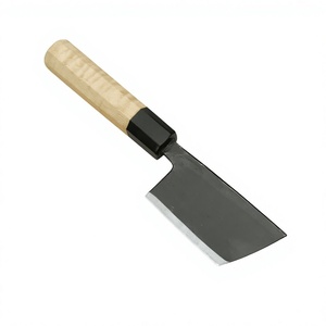 Couteau à légumes Nakiri traditionnel japonais BA ENTERPRISES, hachoir à légumes |   Finition noire Kurouchi |   Octogonal en bois - Product Image 1