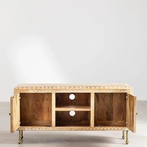 ตู้วางทีวีไม้มะม่วงแกะสลักด้วยมือ รุ่นวันดานา เฮกซา มิรา – โรเซต - Product Image 2