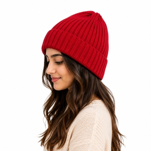 Unisex Ribbed Knit <b>Beanie</b> Cap Premium Knit Winter Essential Soft Comfort Warm Fit Modern Style Daily Wear Cozy Feel - Product Image 3