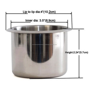 Support de verre/bouteille encastrable manuel en acier inoxydable de classe I, format Jumbo, pour table de poker, casino, camping-car, bateau, bureau - Product Image 3