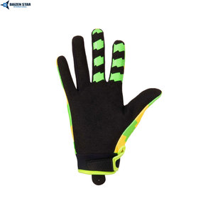 Gants de course Daizen Star International, à doigts entiers, rayés vert et jaune, antidérapants, activités de plein air, unisexe - Product Image 3