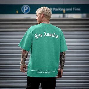 T-shirt graphique vintage pour homme, coupe ample et oversize, effet délavé, style streetwear décontracté Los Angeles - Product Image 6