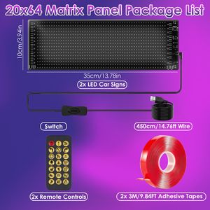 Paquete de 2 Letreros LED Ultrafinos Programables para Auto con Ojos de Demonio, Control Remoto por Aplicación, Diseño DIY con Texto, Patrones y Animaciones - Product Image 2