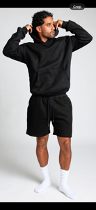 Unisex Winter Matching 4-Piece Fleece <b>Lounge</b> Set Hoodie + T-Shirt + Shorts + Sweatpants Heavyweight 100% Cotton Breathable 330g - Product Image 3