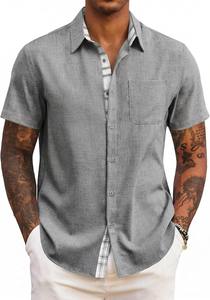 Chemise pour homme à manches courtes, imprimé tropical hawaïen, décontractée, boutonnée, en coton, à fleurs colorées, pour les vacances d'été à la plage - Product Image 6