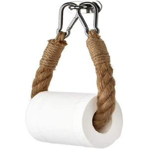 Rope <b>Toilet</b> Paper Hanger <b>Towel</b> <b>Holder</b> Jute Rope <b>and</b> Copper Finish Bathroom <b>Toilet</b> <b>Roll</b> <b>Holder</b> - Product Image 4