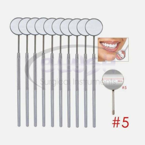 2 Espejos Dentales con Mango de Acero Inoxidable de Grado Quirúrgico, Instrumentos Manuales de Uso Profesional por Blush Surgical - Product Image 2