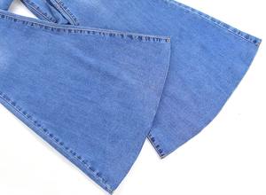 Vaqueros de mujer de alta calidad, estilo vintage retro, con corte acampanado, ajustados, de elastano, rectos, con lavado claro o oscuro, de mezclilla tejida. - Product Image 3