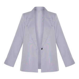 Blazer Classique Femme 2026 Nouveau Col Cranté Bouton Unique Manches Longues Coupe Ajustée Costume de Bureau OEM Vente en Gros Marque Privée - Product Image 4