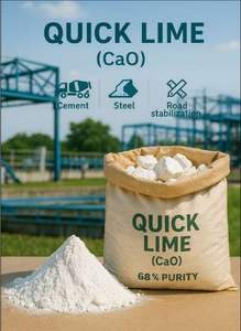 Cal Viva, Óxido de Calcio (CaO), Cal de Alta Reactividad para Construcción y Metalurgia - Product Image 2