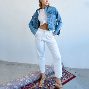 Chaqueta vaquera corta de moda para mujer, corte ajustado, estilo urbano, ligera - Product Image 5