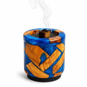 Porte-encens en bois de résine écologique de qualité supérieure, élégant, fait main, tendance, brûleur d'encens au parfum de fleur d'oranger - Product Image 3