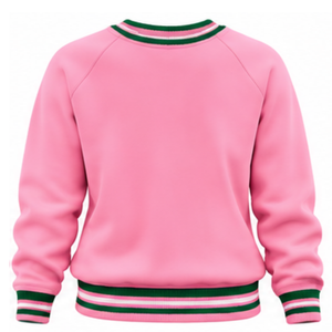 Pink Sisterhood Women Crew Neck <b>Sweatshirt</b> Knitted Rib Trim <b>Heart</b> Letter Graphic Long Sleeve Casual Pullover Custom Ladies Top - Product Image 2