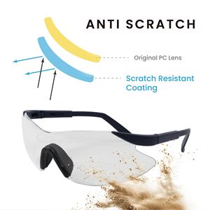 SA1302 Frameless Adjustable Temple Length Safety Glasses Goggles PC Lenses UV400 Protection Anti-Fog <b>Scratch</b> Resistance ANSI - Product Image 4
