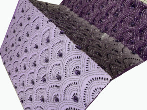 Elegant Purple Handmade Tulle Lace Fabric with Pearl <b>Sequins</b> Embroidery Solid Pattern for Dress Making 5 Yards From Maharashtra - Product Image 1