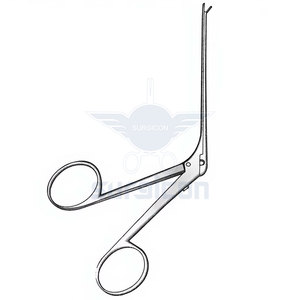 Micro-pince auriculaire courbée noire, longueur de la tige 110 mm, longueur de la coupelle 0,9 mm, largeur de la coupelle 1,0 mm, précision ORL microchirurgicale - Product Image 2