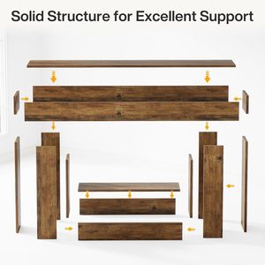 Consolle a 2 livelli in legno per ingresso e divano, ideale per l'arredamento della casa - Product Image 4