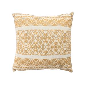 Bordado geométrico naranja indio 16X16, fundas de cojín de último diseño indio, decoración del hogar personalizada - Product Image 1