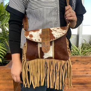 กระเป๋าสะพายข้างหนังวัวสำหรับผู้หญิงกระเป๋าสะพายไหล่หนังแท้หรูหราสำหรับ2024 - Product Image 3