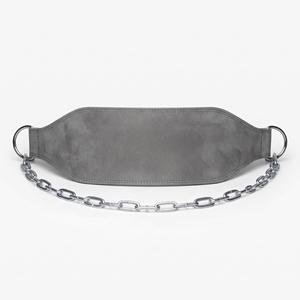 Cinturón de cuero resistente al por mayor con cadena para entrenamiento en gimnasio, soporte de cintura para flexiones, cinturones de flexiones unisex para culturistas - Product Image 3