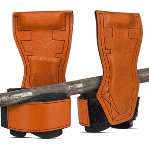 Soporte de Muñeca de Cuero con Cierre de Gancho y Bucle, Agarres de Cuero para Levantamiento de Pesas, Agarres de Cuero Unisex para Dominadas y Levantamiento de Potencia - Product Image 1