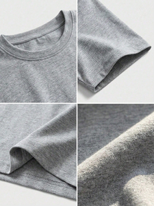 Wholesale Women Crop T Shirt Casual Loose Fit Summer Short Sleeve Basic Tee Fashion Top Supplier - Product Image 5
