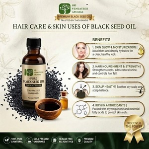Black Seed Oil Cosmetic Grade Nigella Sativa Seed Oil for Personal Care Soap Making <b>Hair</b> Care Bulk Supply Export - Product Image 1