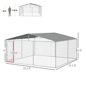 Cage pour chien en acier inoxydable avec cadre en aluminium - Taille XXL pour l'élevage - Product Image 2