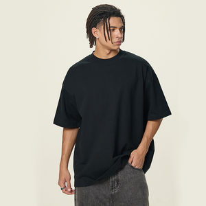 Camisetas HSI Extra Grandes Negras Lisas, Camisetas Casuales al por Mayor para Hombre, Hechas en Pakistán, de Secado Rápido, 100% Algodón - Product Image 5