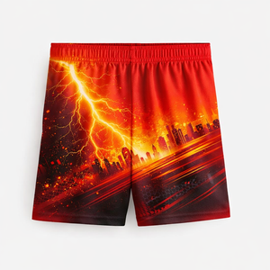 Pantalones Cortos Deportivos para Hombre, con Estampado Gráfico, de Poliéster, con Cordón Ajustable, para Gimnasio y Entrenamiento, Logotipo Personalizado, Suministro al por Mayor - Product Image 3