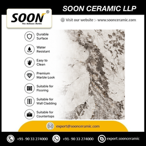 Mármol Pulido ALPINE WHITE-3 Ecológico con Vetas Negras y Verdes, Gran Losa, Diseño de Modelo 3D, Decoración Moderna para Paredes de Sala de Estar - Product Image 4