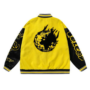 Wholesale Custom Letterman Leather Varsity Jacket for Men High Street Style with <b>Heated</b> Features - Product Image 2