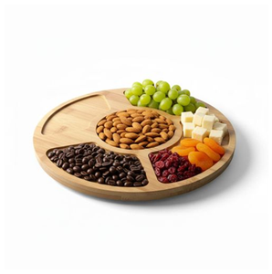 Premium Wooden Handmade Polished Square Shape Dry Fruit Tray Compartments Server Plate for <b>home</b> and Restaurant Table use - Product Image 2
