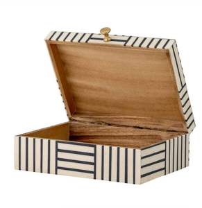 SOFIYA CRAFT Caja de Joyería Moderna de Madera Maciza Grabada con Tapa Rectangular y Cierre de Hebilla, Organizador de Joyas y Decoración para el Hogar - Product Image 2
