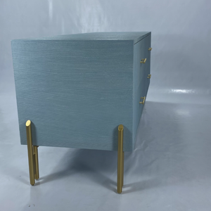 Faux Shagreen Modern Foldable <b>Extendable</b> Adjustable <b>Dining</b> Apartment Living Room Bedroom Nightstand 4-Drawer - Product Image 4