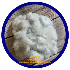 Fibres de polyester en brin court 20D SD blanches, solides, de qualité A, fibres recyclées GRS, 100 % polyester pour la fabrication de tapis et de coussins - Product Image 2