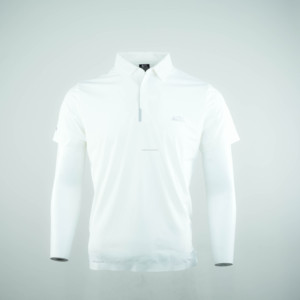 T-shirt tricoté à col montant pour homme, séchage rapide, anti-plis, anti-UV, pour la gym et usage quotidien, coupe classique - Product Image 1