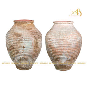 Pot en céramique galvanisé Art-home Ceramics AN902H87 Jaune et blanc Design moderne pour la maison et le jardin pour plantes et mini-paysages - Product Image 1