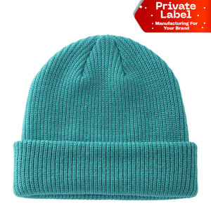 Factory Wholesale Blank Ribbed Classic <b>Beanie</b> Cuffed Winter Watch <b>Hat</b> Bulk Custom Design Thick Ribbed Classic <b>Beanie</b> High - Product Image 1
