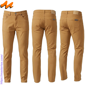 Pantalones Casuales de Corte Recto para Hombre MASTER TEXTILE, Color Sólido, Cintura Media, Tejido Twill Transpirable, Cierre de Botones y Remaches - Product Image 4