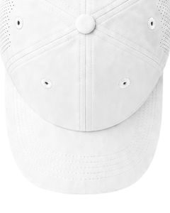 Casquette de baseball sportive respirante blanc pur, sangle réglable, légère, séchage rapide, pour course en extérieur, gym, usage décontracté, qualité supérieure - Product Image 5