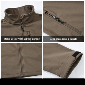 Chaqueta Softshell de Fabricación Profesional para Hombre, Manga Larga, Color Sólido, Cómoda, en Venta - Product Image 6