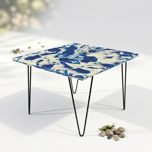 Mesa Baja de Comedor y Café 4GoodThings, Fabricada con Plástico Reciclado, Moderna, Minimalista, Impermeable, Apilable, Ecológica, Muebles para el Hogar - Product Image 2