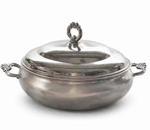 Recipiente redondo de acero inoxidable con tapa y asas para servicio de buffet al mejor precio - Product Image 1