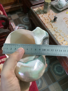 จานเปลือกหอยทะเลสีขาวเขียวส้ม ทำด้วยมือ เป็นมิตรกับสิ่งแวดล้อม สำหรับเสิร์ฟอาหาร เครื่องดื่ม และตกแต่ง - Product Image 4