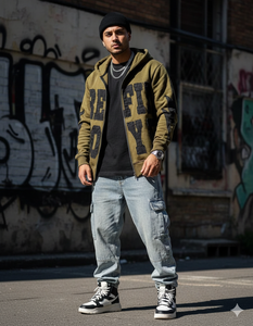 Sudadera con capucha y cremallera de felpa francesa pesada, con logo bordado desgastado, estilo streetwear, la más demandada por los clientes, del fabricante líder. - Product Image 2