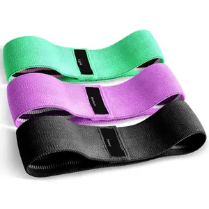 Benutzer definiertes Logo Baumwolle Stoff Fitness Fitness Übung Elastische Bänder Widerstand Hip Circle Booty Band