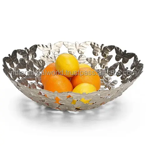 Silver leaf Shape metal trays dinnerware silver plated platters and trays modern design fruit and salad servers at good price