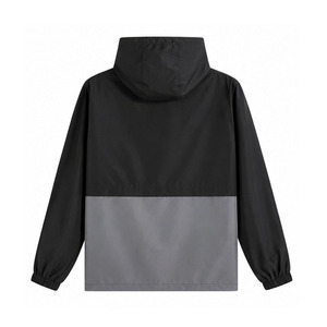 <b>Men's</b> Full-Zip Sporty Windbreaker Casual Two-Tone Lightweight Outdoor <b>Jacket</b> with Hood - Product Image 6