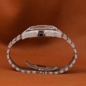Reloj de Diamantes Lea Ridgily, Caja Cuadrada, Analógico de Cuarzo, para Hombre, de Lujo, con Correa de Plata, Cristal de Zafiro, 28mm, ETA - Product Image 5